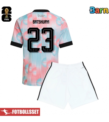 Belgien Michy Batshuayi #23 Bortatröja Barn VM 2026 Kortärmad (+ Korta byxor)